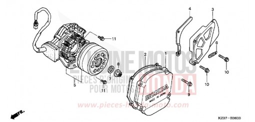 LEFT CRANKCASE COVER/ GENERATOR CR250R6 de 2006